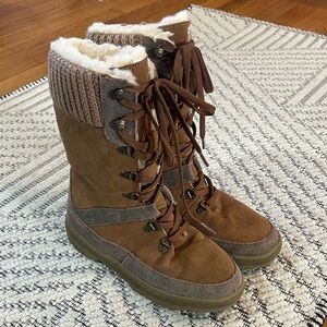 BearPaw Serena 1813W Hickory Cow Suede Winter Boots Size 7